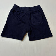 Load image into Gallery viewer, Boys Dymples, navy soft cotton shorts, elasticated, GUC, size 0,  