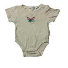 Load image into Gallery viewer, Girls purebaby, pointelle organic cotton bodysuit / romper, GUC, size 000,  