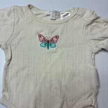 Load image into Gallery viewer, Girls purebaby, pointelle organic cotton bodysuit / romper, GUC, size 000,  