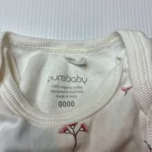 Load image into Gallery viewer, Girls purebaby, organic cotton singletsuit romper, EUC, size 0000,  