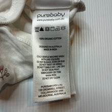 Load image into Gallery viewer, Girls purebaby, organic cotton singletsuit romper, EUC, size 0000,  