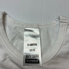 Load image into Gallery viewer, Unisex Bonds, white stretchy bodysuit / romper, EUC, size 00,  