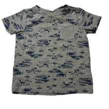 Load image into Gallery viewer, Boys Tommy Bahama, grey marle tee / top, safari animals, GUC, size 2,  