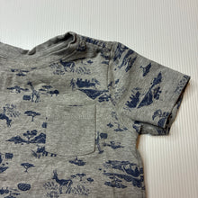 Load image into Gallery viewer, Boys Tommy Bahama, grey marle tee / top, safari animals, GUC, size 2,  