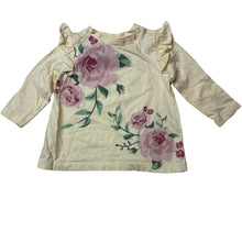 Load image into Gallery viewer, Girls Dymples, floral cotton long sleeve top, EUC, size 00,  