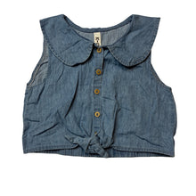 Load image into Gallery viewer, Girls KID, chambray cotton tie front top, EUC, size 3,  