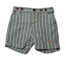 Load image into Gallery viewer, Boys DAVID JONES, striped cotton shorts, elasticated, dinosaur, GUC, size 0,  