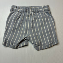 Load image into Gallery viewer, Boys DAVID JONES, striped cotton shorts, elasticated, dinosaur, GUC, size 0,  