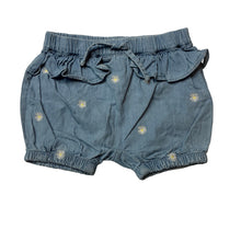Load image into Gallery viewer, Girls Anko, embroidered chambray cotton shorts, elasticated, GUC, size 1,  