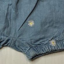 Load image into Gallery viewer, Girls Anko, embroidered chambray cotton shorts, elasticated, GUC, size 1,  