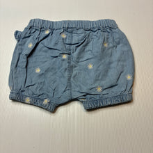 Load image into Gallery viewer, Girls Anko, embroidered chambray cotton shorts, elasticated, GUC, size 1,  