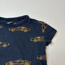 Load image into Gallery viewer, Boys Anko, navy cotton tee / top, cars, GUC, size 1,  