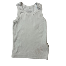 Load image into Gallery viewer, Unisex purebaby, white organic cotton singlet top, EUC, size 0000,  