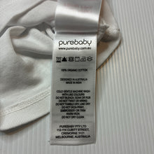 Load image into Gallery viewer, Unisex purebaby, white organic cotton singlet top, EUC, size 0000,  