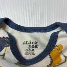 Load image into Gallery viewer, Boys Chick Pea, cotton bodysuit / romper, dinosaurs, FUC, size 000,  