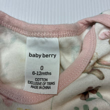 Load image into Gallery viewer, Girls Baby Berry, soft cotton bodysuit / romper, rabbits, EUC, size 0,  