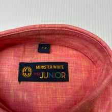 Load image into Gallery viewer, Boys MINISTER WHITE MR JUNIOR, lightweight short sleeve shirt, EUC, size 1-2,  