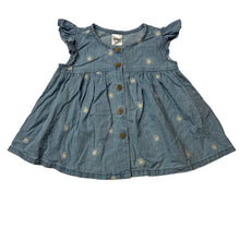 Load image into Gallery viewer, Girls Anko, embroidered chambray cotton top, L: 35cm, GUC, size 1,  