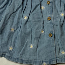 Load image into Gallery viewer, Girls Anko, embroidered chambray cotton top, L: 35cm, GUC, size 1,  
