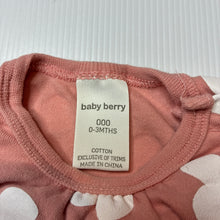 Load image into Gallery viewer, Girls Baby Berry, floral cotton romper, EUC, size 000,  