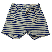Load image into Gallery viewer, Boys Zara, striped terry cotton shorts, elasticated, EUC, size 3-4,  
