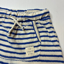Load image into Gallery viewer, Boys Zara, striped terry cotton shorts, elasticated, EUC, size 3-4,  