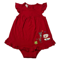 Load image into Gallery viewer, Girls Ollie's Place, cotton Christmas romper dress, EUC, size 1,  