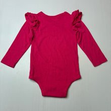 Load image into Gallery viewer, Girls La Sienna Couture, pink stretchy ruffle bodysuit / romper, EUC, size 2,  