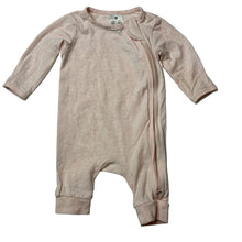 Load image into Gallery viewer, Girls Target, stretchy organic cotton blend zip romper, EUC, size 0000,  