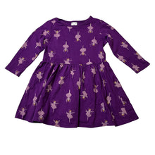 Load image into Gallery viewer, Girls Target, purple cotton dress, fairies, EUC, size 1, L: 43cm