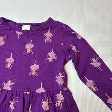 Load image into Gallery viewer, Girls Target, purple cotton dress, fairies, EUC, size 1, L: 43cm