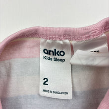 Load image into Gallery viewer, Girls Anko, stretchy pyjama tee / top, FUC, size 2,  