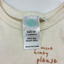 Load image into Gallery viewer, Unisex Disney, Winnie the Pooh cotton bodysuit / romper, GUC, size 00,  