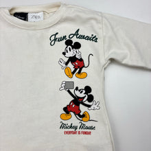 Load image into Gallery viewer, Unisex Zara, Disney Mickey Mouse cotton long sleeve top, EUC, size 2,  