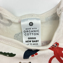 Load image into Gallery viewer, Unisex Target, organic cotton blend bodysuit / romper, GUC, size 0000,  