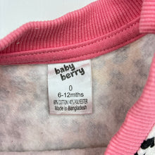 Load image into Gallery viewer, Girls Baby Berry, fleece lined sweater / jumper, FUC, size 0,  