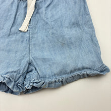 Load image into Gallery viewer, Girls Target, blue linen / cotton shorts, elasticated, FUC, size 1,  