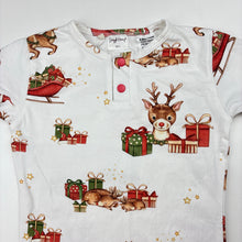 Load image into Gallery viewer, Unisex Snuggle Hunny, organic cotton blend Christmas bodysuit / romper, EUC, size 2,  