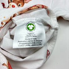 Load image into Gallery viewer, Unisex Snuggle Hunny, organic cotton blend Christmas bodysuit / romper, EUC, size 2,  