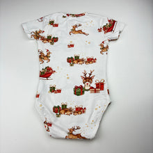 Load image into Gallery viewer, Unisex Snuggle Hunny, organic cotton blend Christmas bodysuit / romper, EUC, size 2,  