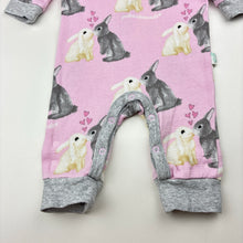 Load image into Gallery viewer, Girls Peter Alexander, waffle romper, rabbits, GUC, size 000,  