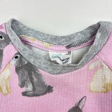 Load image into Gallery viewer, Girls Peter Alexander, waffle romper, rabbits, GUC, size 000,  