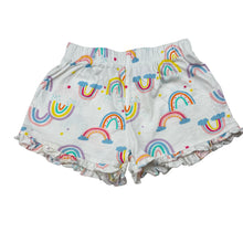 Load image into Gallery viewer, Girls Anko, cotton pyjama shorts, rainbows, FUC, size 2,  