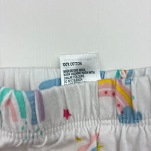Load image into Gallery viewer, Girls Anko, cotton pyjama shorts, rainbows, FUC, size 2,  