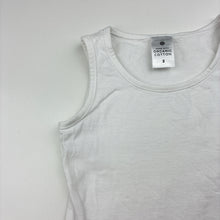 Load image into Gallery viewer, Unisex Target, white organic cotton singlet top, FUC, size 2,  