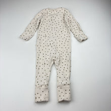 Load image into Gallery viewer, Unisex Wilson + Frenchy, ribbed organic cotton blend zip romper, GUC, size 000,  