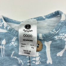 Load image into Gallery viewer, Boys Dymples, cotton romper, dinosaurs, GUC, size 0000,  