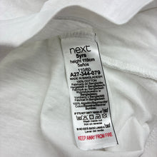 Load image into Gallery viewer, Boys Next, white cotton tee / top, FUC, size 5,  