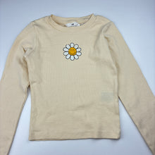 Load image into Gallery viewer, Girls H&amp;M, SMILEY WORLD ribbed long sleeve top, GUC, size 9-10,  