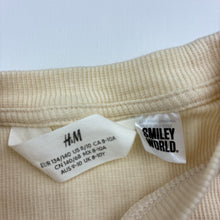 Load image into Gallery viewer, Girls H&amp;M, SMILEY WORLD ribbed long sleeve top, GUC, size 9-10,  
